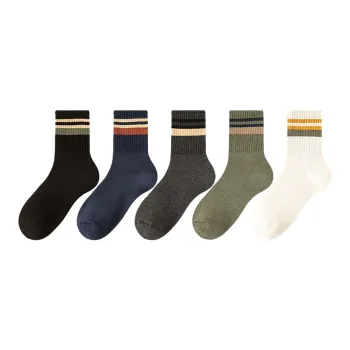 MIIOW Mid Calf Socks Men's 5 Pack