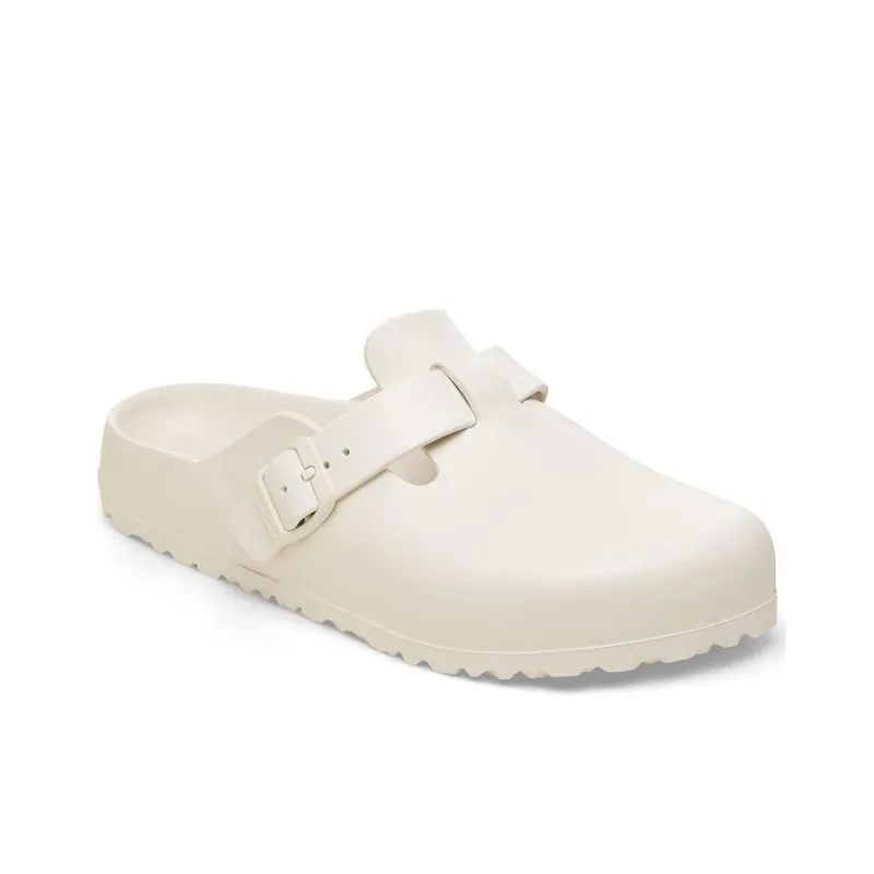 Birkenstock Boston Series Closed Toe Slippers Unisex White Regular-2