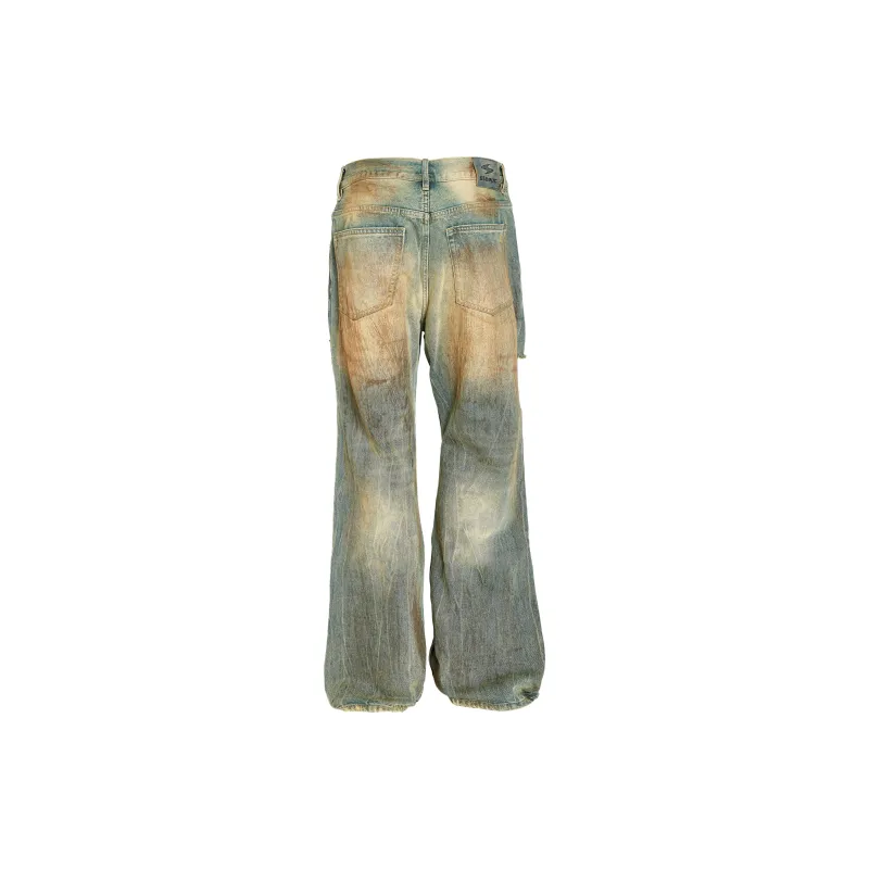 STEEPC Casual Pants Unisex Vintage Yellow-1