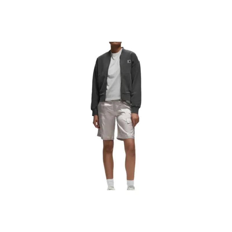 Carhartt WIP SS24 W' Nelson Sweat Bomber Jacket Women's Charcoal Gray-2