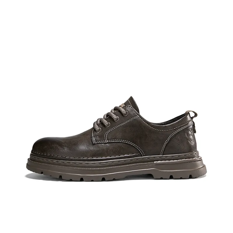 ARTHURBUILL Men's Casual Shoes Men Low Top Black Khaki-0