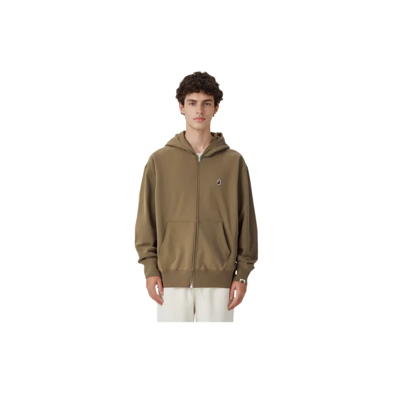 Bape Ape Head One Point Relaxed Fit Full Zip Hoodie-1