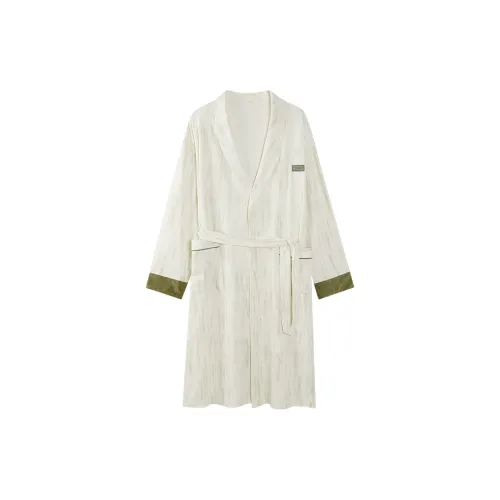 Lanza Pajama Robe Unisex 2 Piece Set Ivory