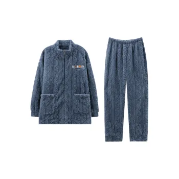 ROUKEER Pajama Set Men's Peacock Blue