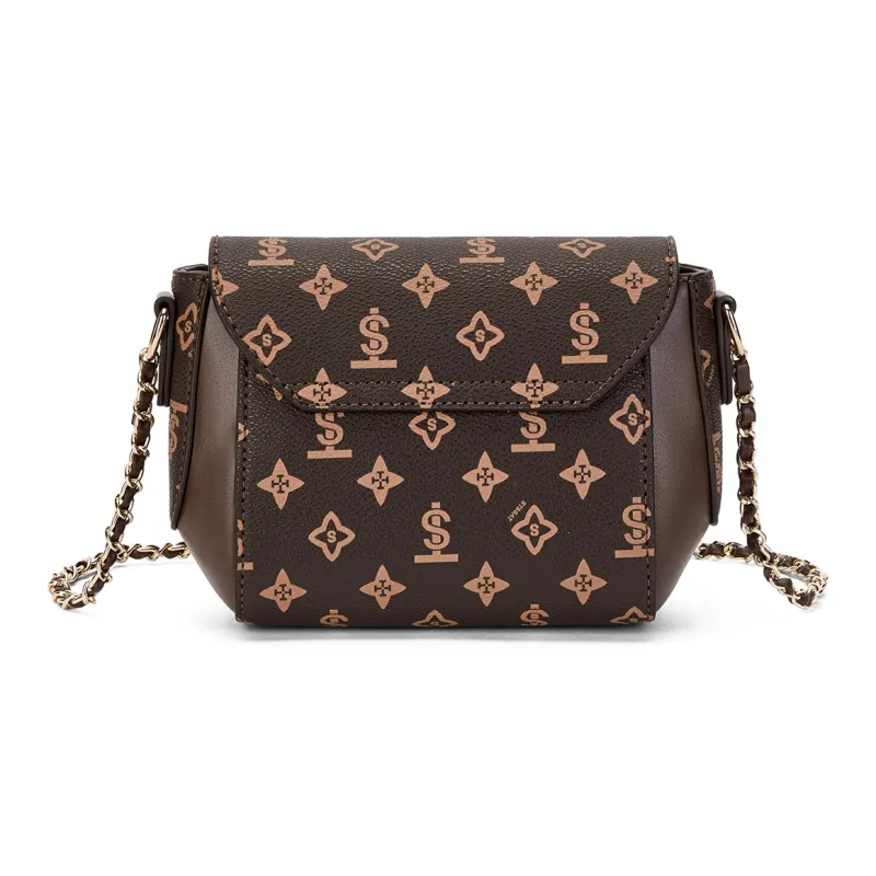 ST&SAT PVC Crossbody Bag Regular Women's Coffee/Apricot-4