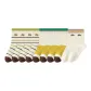 4 Coffee Green Stripes+4 White Yellow+2 White