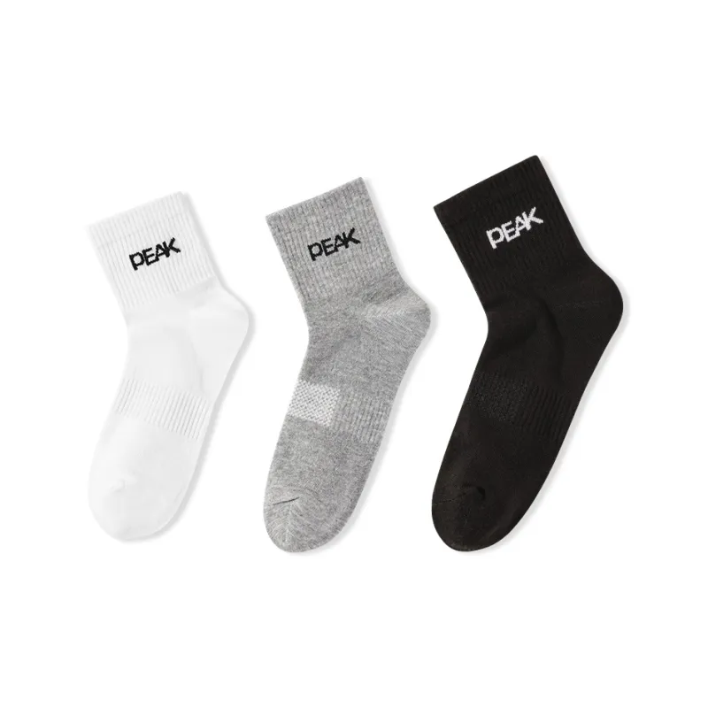 PEAK Mid Calf Socks Unisex 3 Pack-21