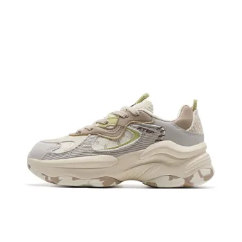 XTEP Egg Roll Non slip Lightweight Low Top Casual Shoes Women's Beige Gray
