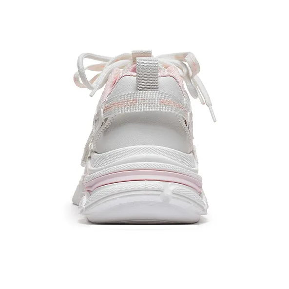 Warrior Wear Resistant Low Top Chunky Sneakers Women's Beige Pink-2
