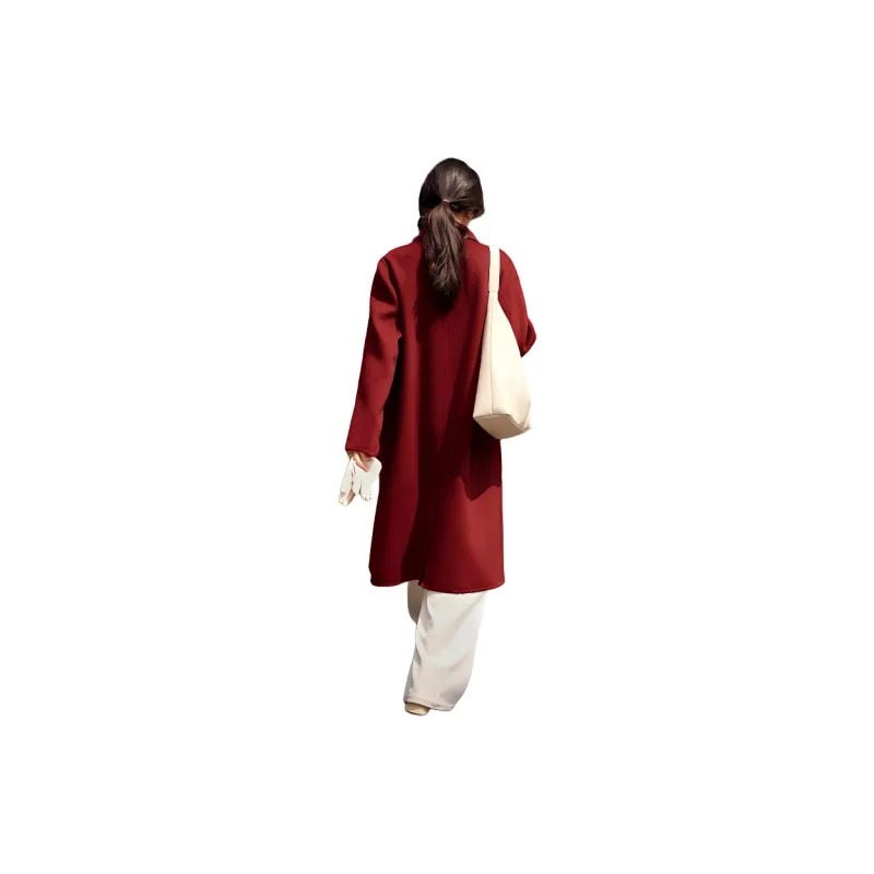 Mo Han Yi Mei Coat Women's Burgundy-1