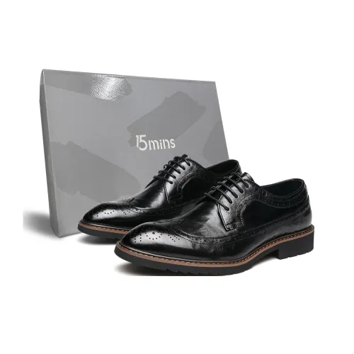 15 MINS Dress Shoes Men Low-Top Black