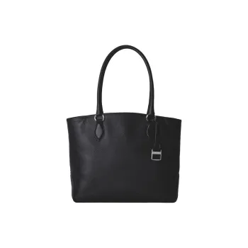 SAMSONITE Cow Leather Tote Bag Shopping Bag Shoulder Bag Handbag Unisex Black