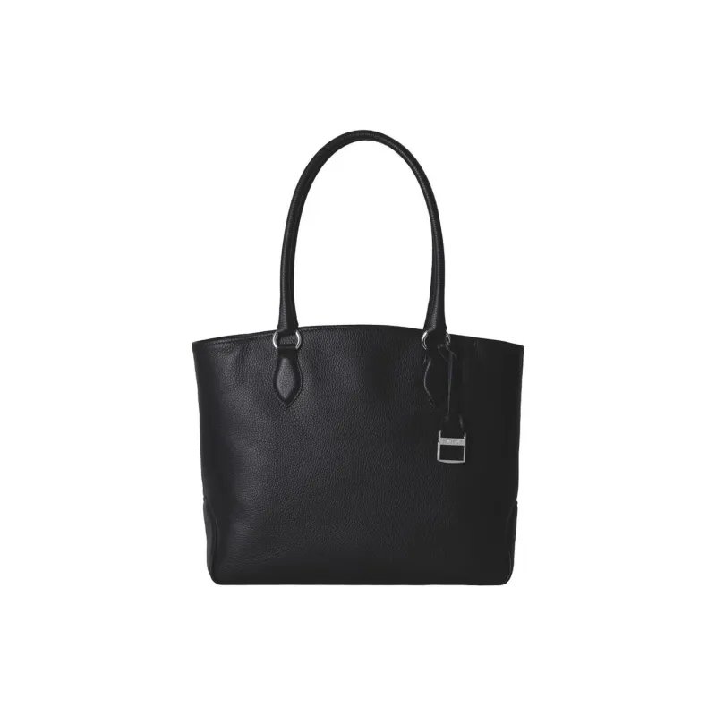 SAMSONITE Cow Leather Tote Bag Shopping Bag Shoulder Bag Handbag Unisex Black-0