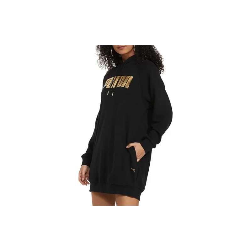 PUMA Long Sleeved Dresses Women's Black-3