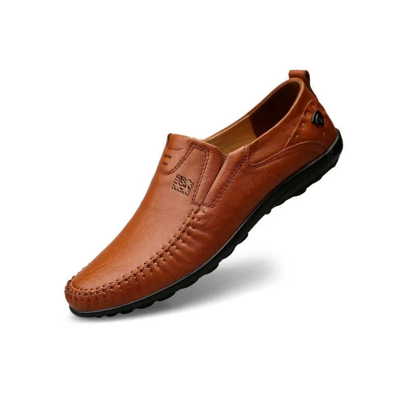 Mulinsen Men's Casual Shoes Men Low Top Black/Dark Brown/Red Brown-5