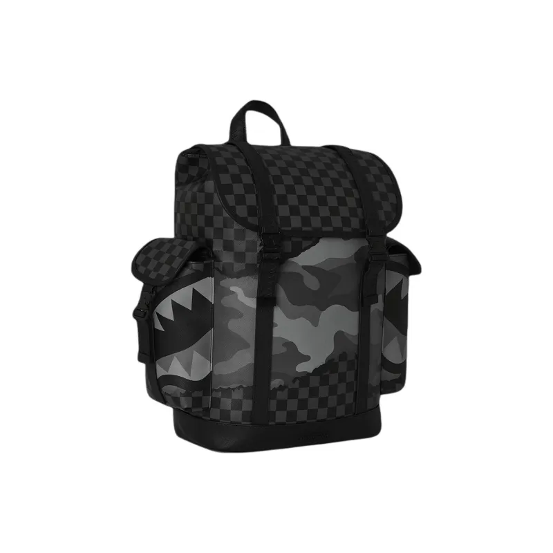SPRAYGROUND Artificial Leather Backpack Men's Black-1