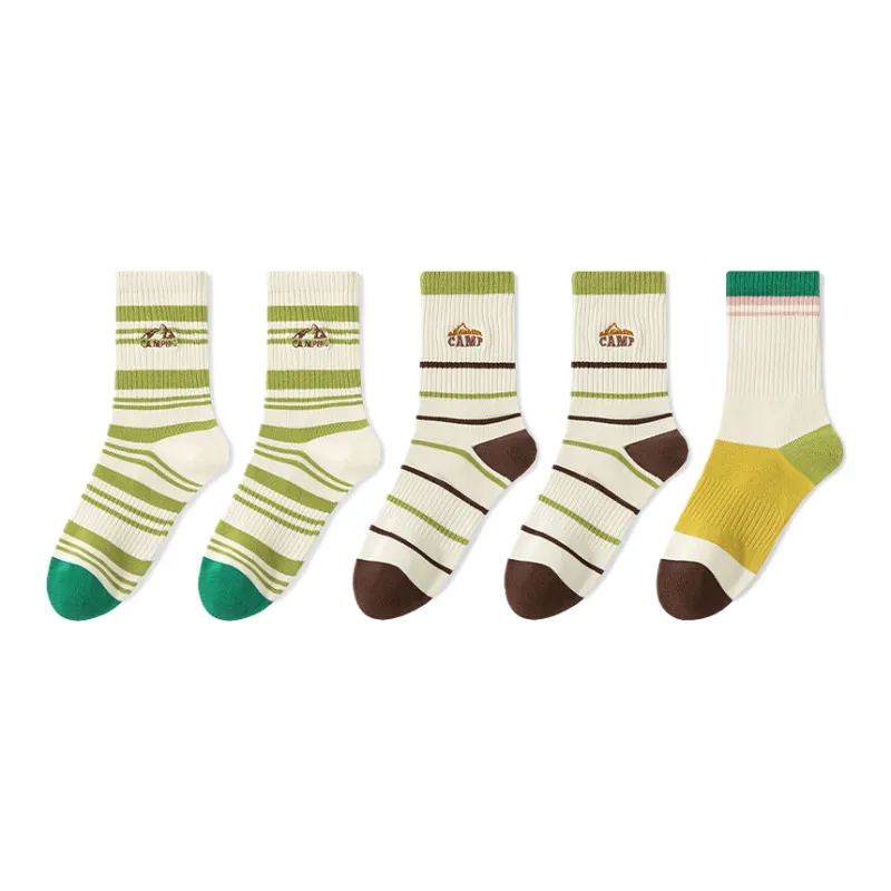 Lan Miao Mid Calf Socks Women's 5 Pack-3