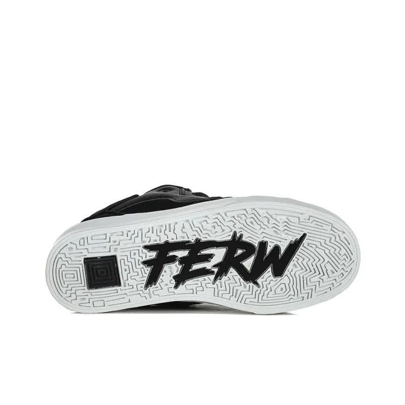 FERW Black White Dream Coverage Anti Slip And Wear Resistant Breathable Low Top Skateboard Shoes Unisex-5