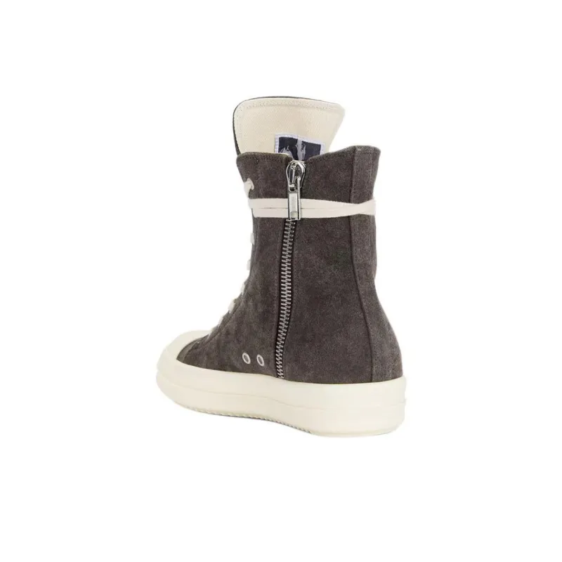 Rick Owens DRKSHDW High Top Skateboard Shoes Men's Gray Black-3
