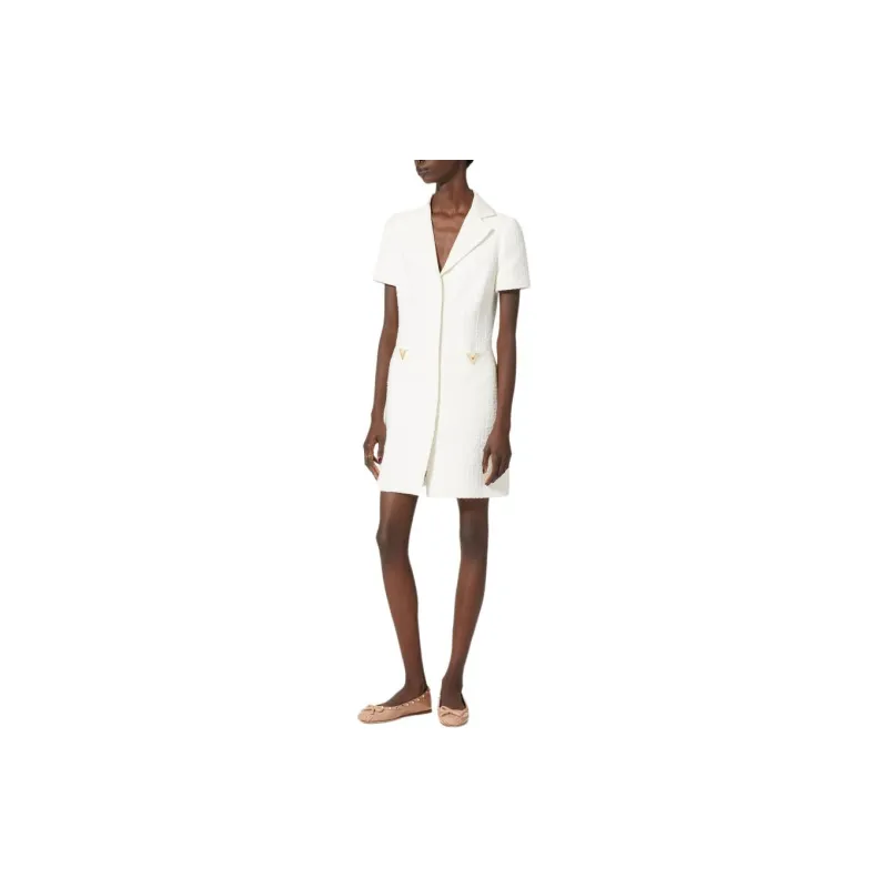 Valentino Short Sleeved Dresses Women's Beige-1