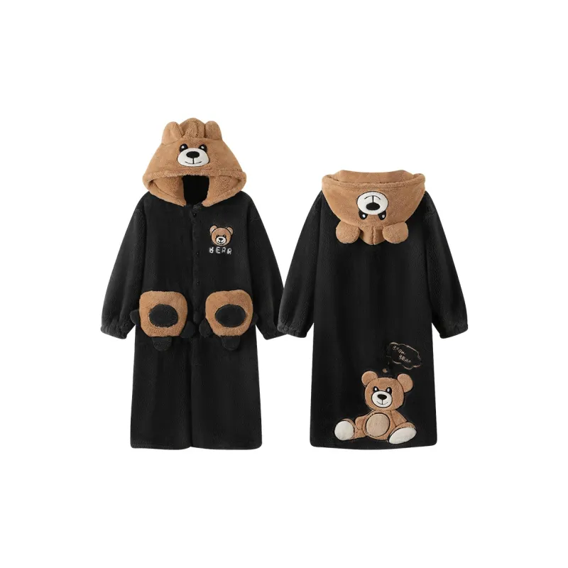 Maultiay Sleep Robe Men's Black-0