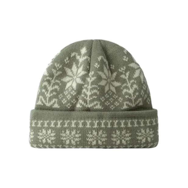 FREE RABBITⅡ Vintage Pattern Versatile Large Head Circumference Knitted Fabric Beanie Unisex-4