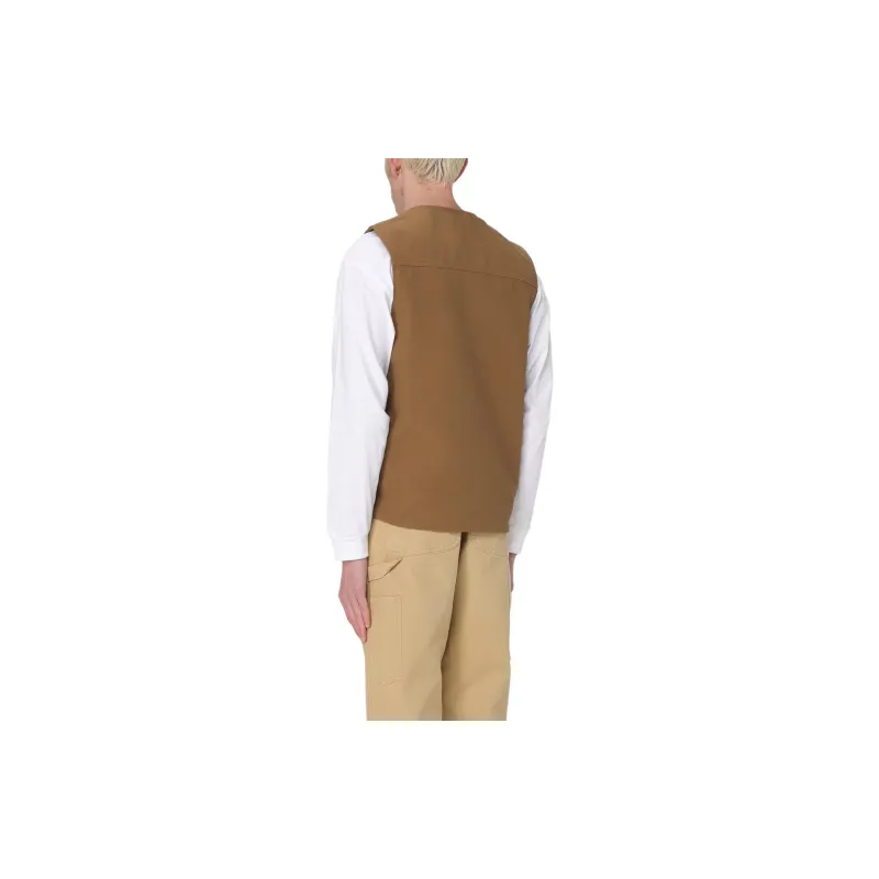 Carhartt WIP V Neck Logp Patch Zipped Vest-4