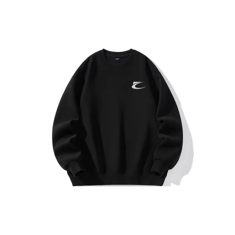 ZMOH Fleece Lined Crew Neck Sweatshirt Unisex Couple's-6