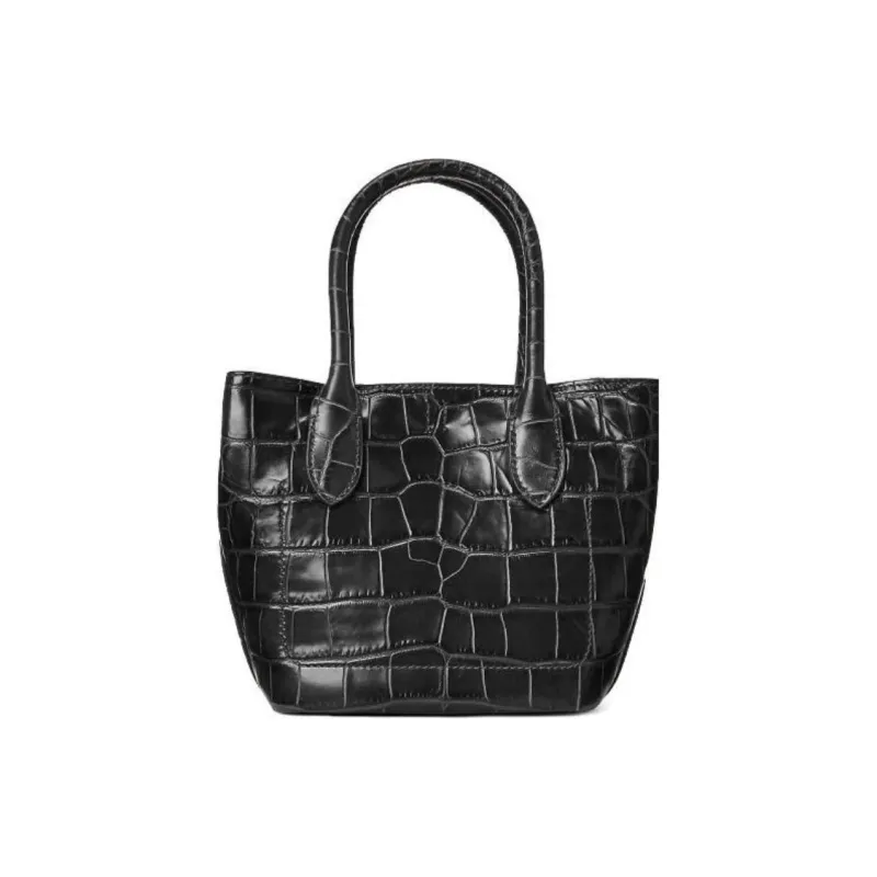 Polo Ralph Lauren Cow Leather Tote Bag Shopping Bag Shoulder Bag Crossbody Bag Handbag Mini Women's Black-2