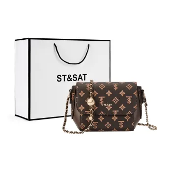 ST&SAT PVC Crossbody Bag Regular Women's Coffee/Apricot
