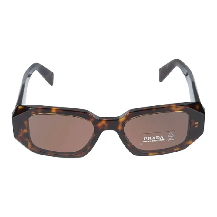 PRADA Acetate Rectangular Sunglasses Women's Tortoiseshell-1