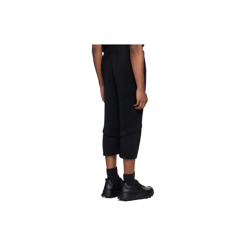 Homme Plissé Issey Miyake Casual Pants Men's Black-4