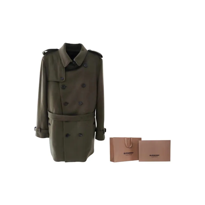 Burberry Wool Cashmere Trench Coat-10
