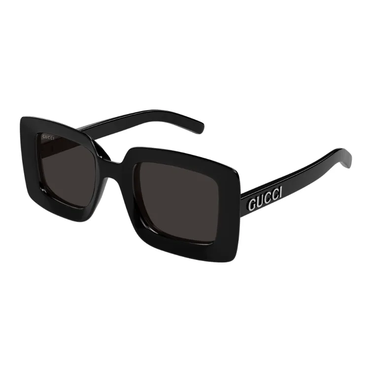 GUCCI Plastic Square Sunglasses Women's Black-0