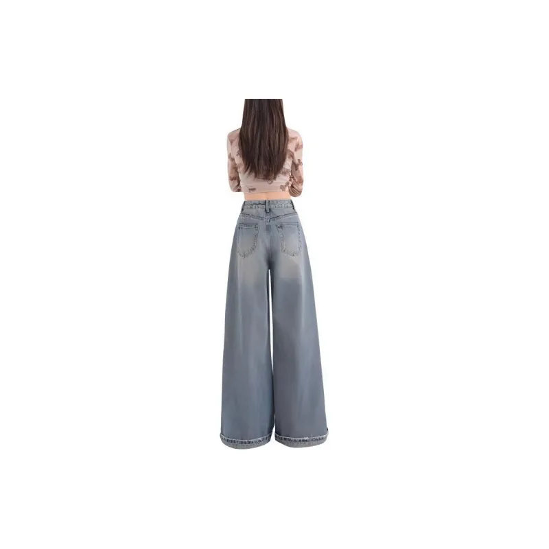 YINLEI Jeans Women's Vintage Blue-1