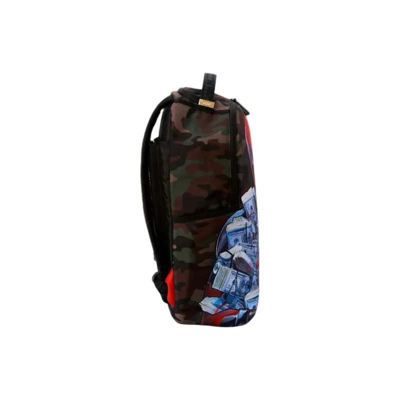 SPRAYGROUND Polyester Backpack Men's Army Green & Multicolor-2
