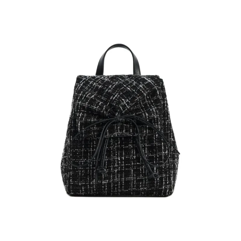 ZARA Polyester Backpack Women's Black-4