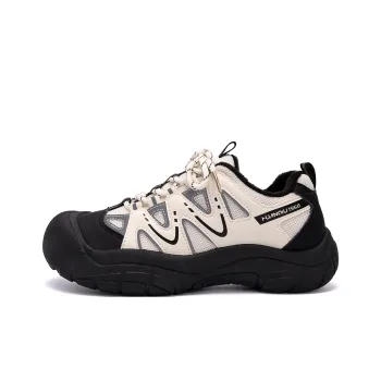 HUANQIU Warm Wear Resistant Slip Resistant Low Top Casual Shoes Women's Beige Black