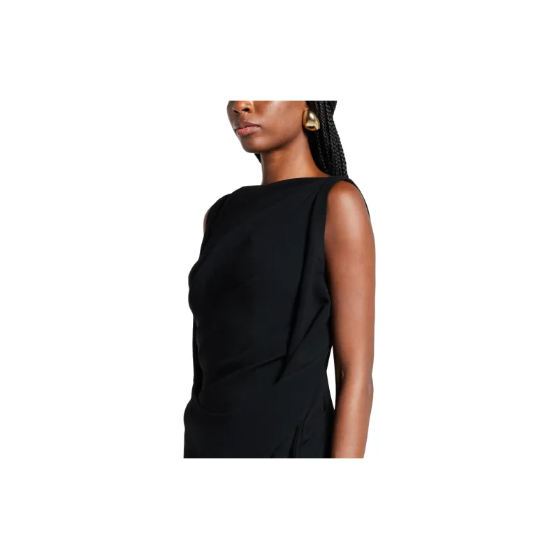 Talbot Runhof Draped Sleeveless Dress-2