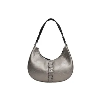 Tommy Hilfiger Polyurethane Shoulder Bag Women's Silver