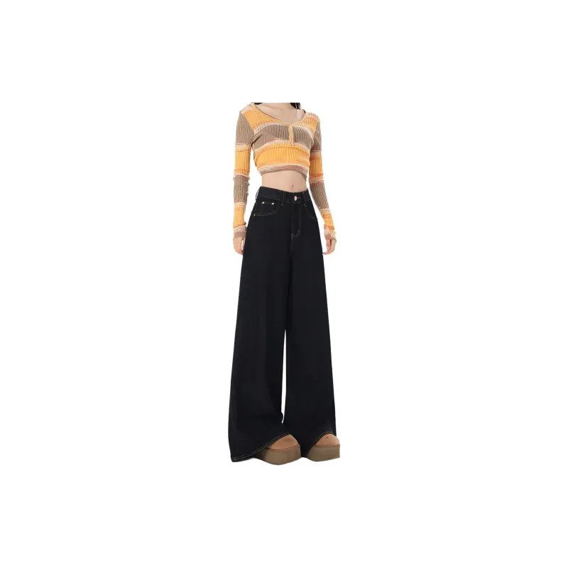 YINLEI Jeans Women's Black-1