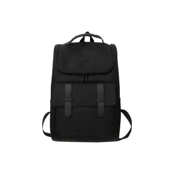 Yalu Oxford And Mesh Backpack Regular Unisex Black