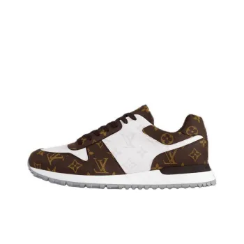 LOUIS VUITTON Run Away Low Top Casual Shoes Men's White Brown