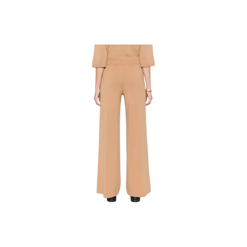 Lisa Yang FW24 Knitted Sports Pants Women's Camel Brown-2