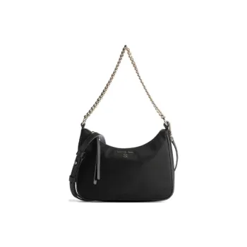 MICHAEL KORS Jet Set Nylon Fabric Shoulder Bag Unisex Black