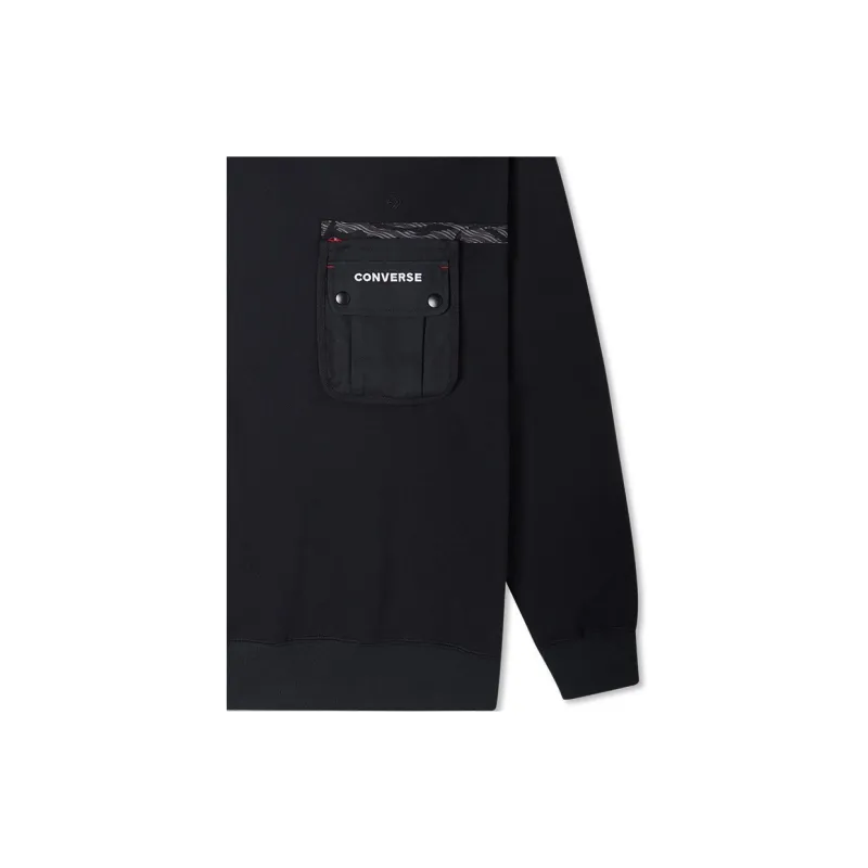 Converse New Year Series CrewNeck Pullover Sweatshirt Dark Black-3