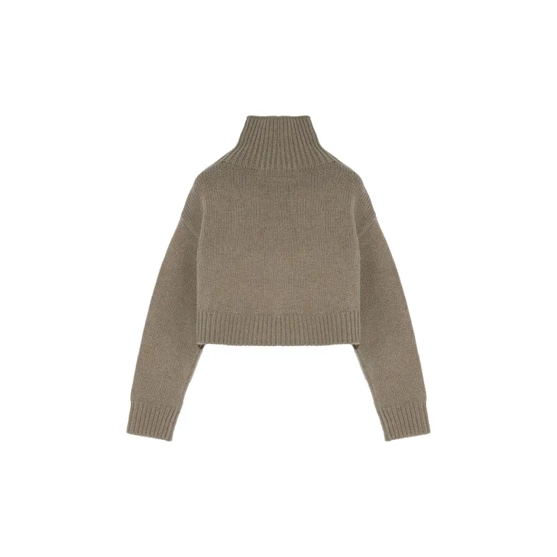 Yves Salomon Cropped Knit Jumper-1