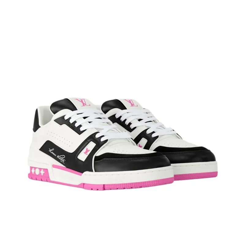 LOUIS VUITTON Trainer Low-Top Skateboard Shoes Men's Pink-2