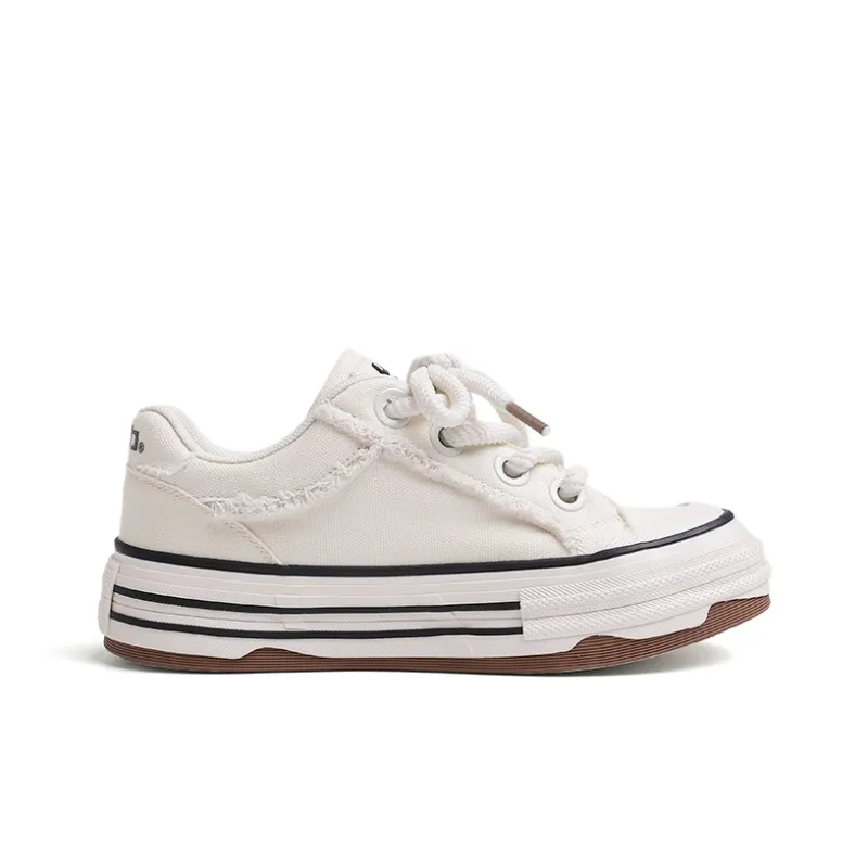 Warrior Non slip Wear resistant Shock Absorption Low Top Skateboard Shoes Women's Beige-1