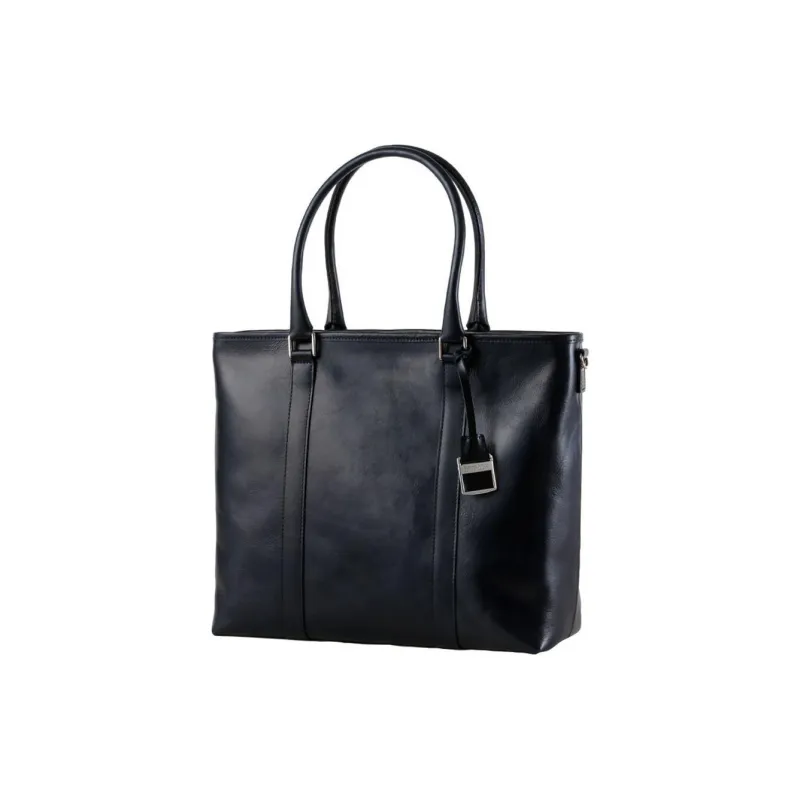 SAMSONITE Cow Leather Tote Bag Shopping Bag Shoulder Bag Crossbody Bag Handbag Unisex Marine Blue-1